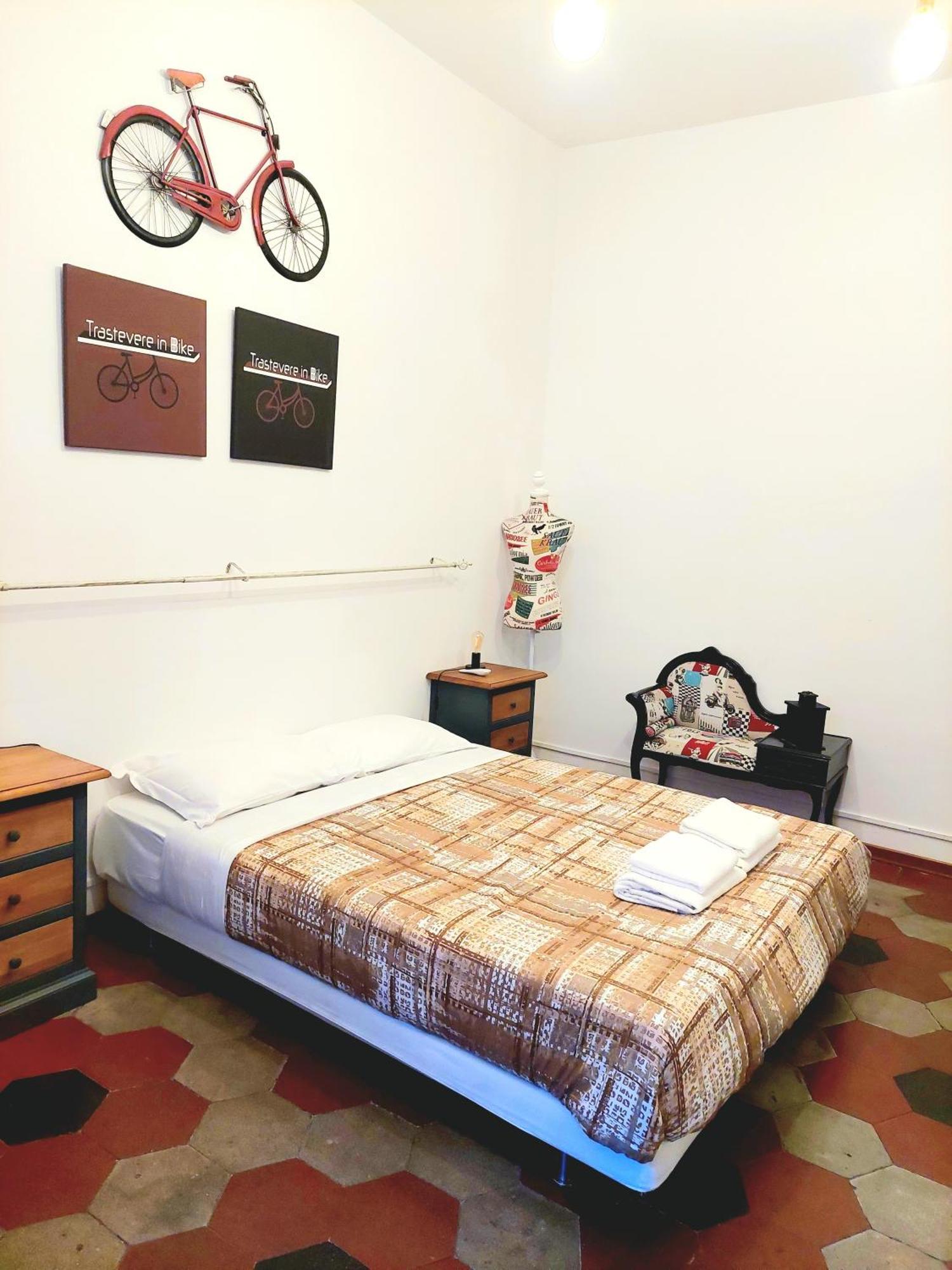 Trastevere In Bike - Con Wi-Fi E Ac Рим Экстерьер фото